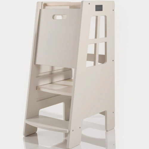 EXTRA SAFE - Montessori Lernturm Kitchen Helper Kinderplattform Küchenturm lackierter – kaschmir